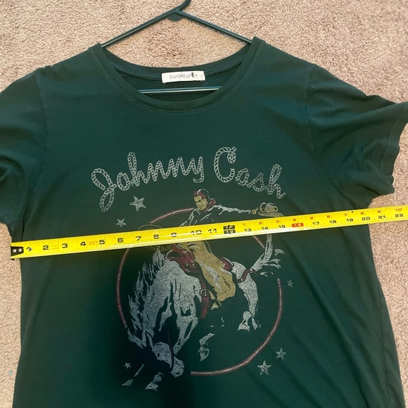 DAYDREAMER Johnny Cash Rodeo Tee in Emerald / Size Large / Short Sleeve Graphic - Picture 8 of 11